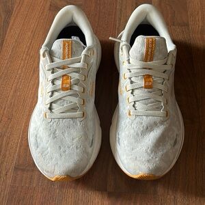 Brooks Adrenaline GTS 23, women’s size 9, white & gray with orange accents